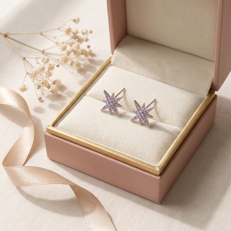 Gift box: Crystal Northstar Stud Earrings