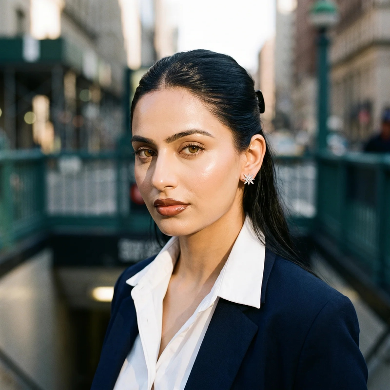 Styled look: Crystal Northstar Stud Earrings