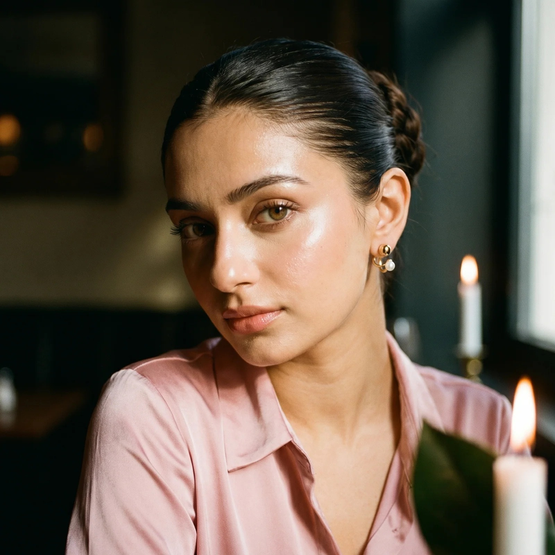 Styled look: Pearl Cluster Hoop Stud