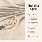 Features and promises: Triple Pearl Open Ring
