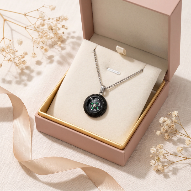 Gift box: Compass Pendant Chain