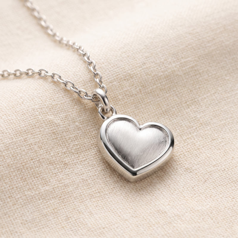 Close-up detail of Winter Heart Pendant