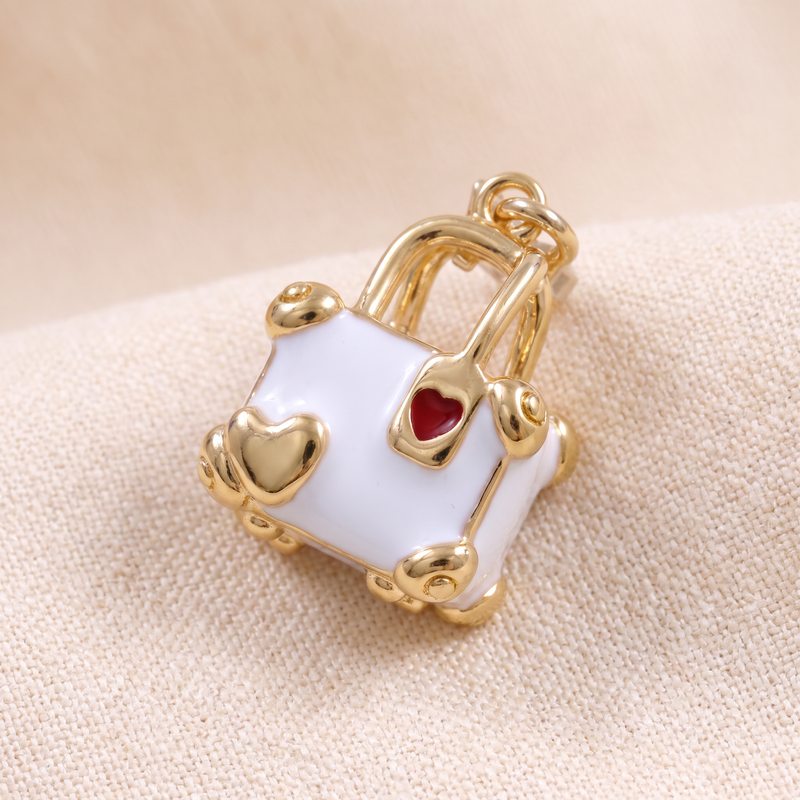Close-up detail of Stone Prong Charm