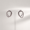 Silver Sculptural Twist Hoop Earrings