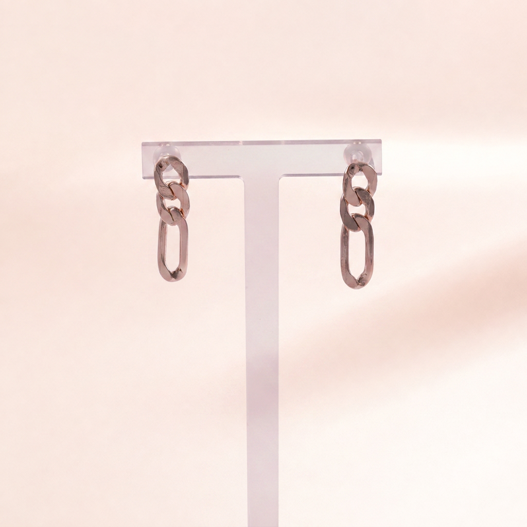 Gold Chunky Chain Link Earrings