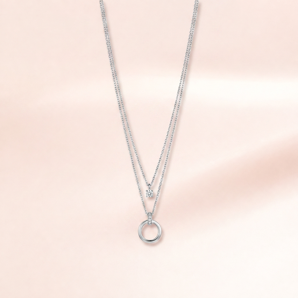 Layered Open Circle Necklace