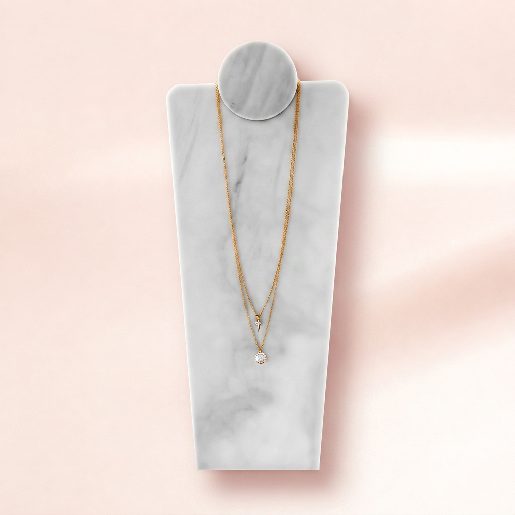 Celestia Double-Layer Pendant | Vybe Global Store - Image 2