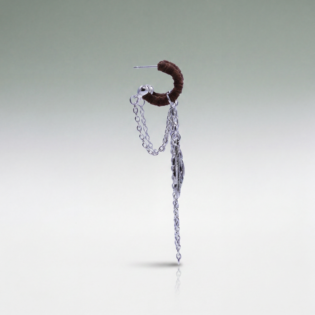Bohemian Feather Chain Danglers