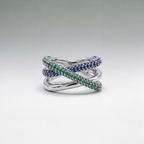 Vesper Crossover Pavé Ring
