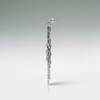 Silver Padlock Chain Cascade Earrings