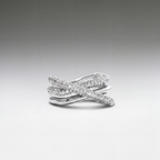 Vesper Crossover Pavé Ring