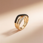 Vesper Crossover Pavé Ring