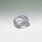 Vesper Crossover Pavé Ring