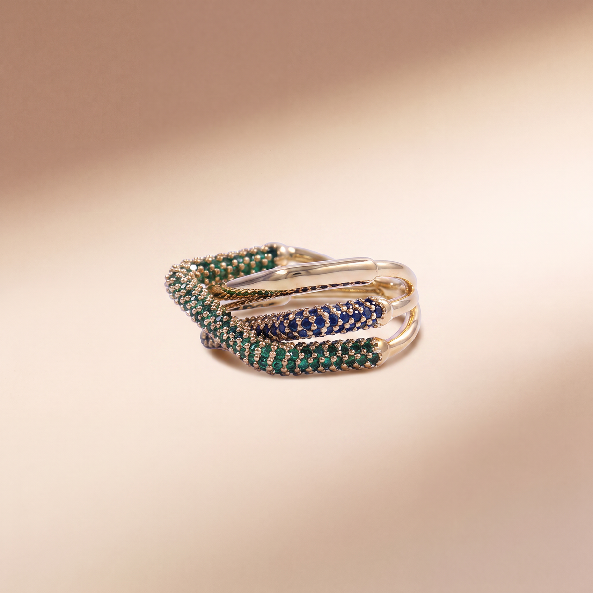 Vesper Crossover Pavé Ring