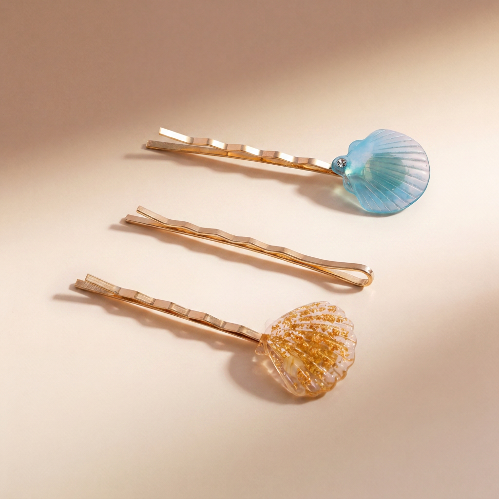 Marbella Shell Bobby Pin Set | Vybe Global Store - Image 4