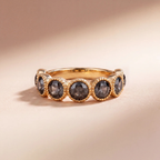 Onyx Beaded Halo Stone Ring | Vybe Global Store - Image 3