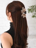 Sheer Bow Rhinestone Side Clip