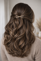 Metallic Ribbon Hair Clip
