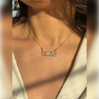 Rainbow Crystal "LOVE" Charm Pendant | Vybe Global Store