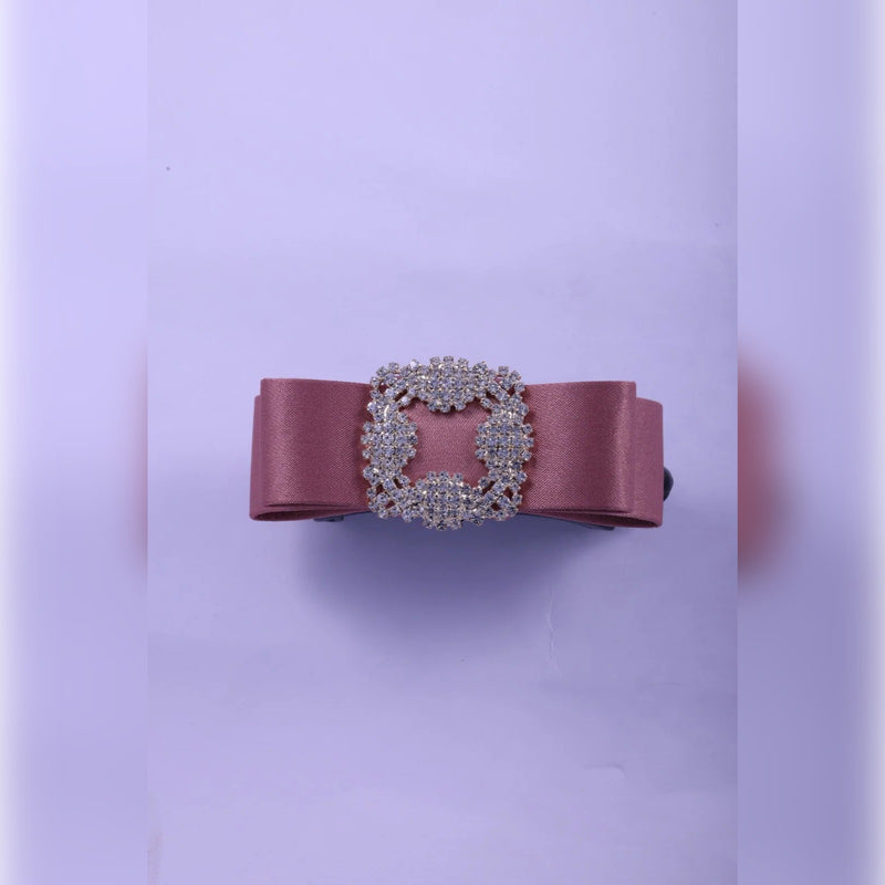 Grosgrain Bow Banana Clip with Rhinestone Buckle | Vybe Global Store - Image 9