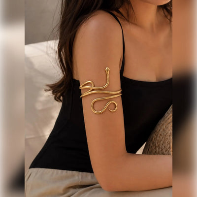 Rose Gold Snake Hand Cuff