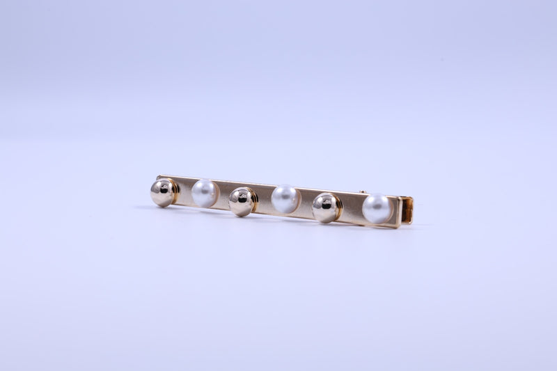 Pearl & Mixed-Metal Minimalist Hair Clip