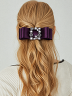 Grosgrain Bow Square Buckle Hair Clip