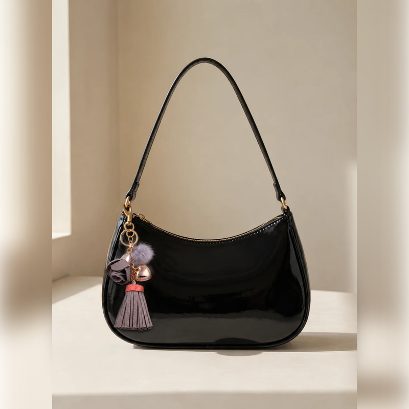Rose Tassel Charm Keychain | Vybe Global Store - Image 3