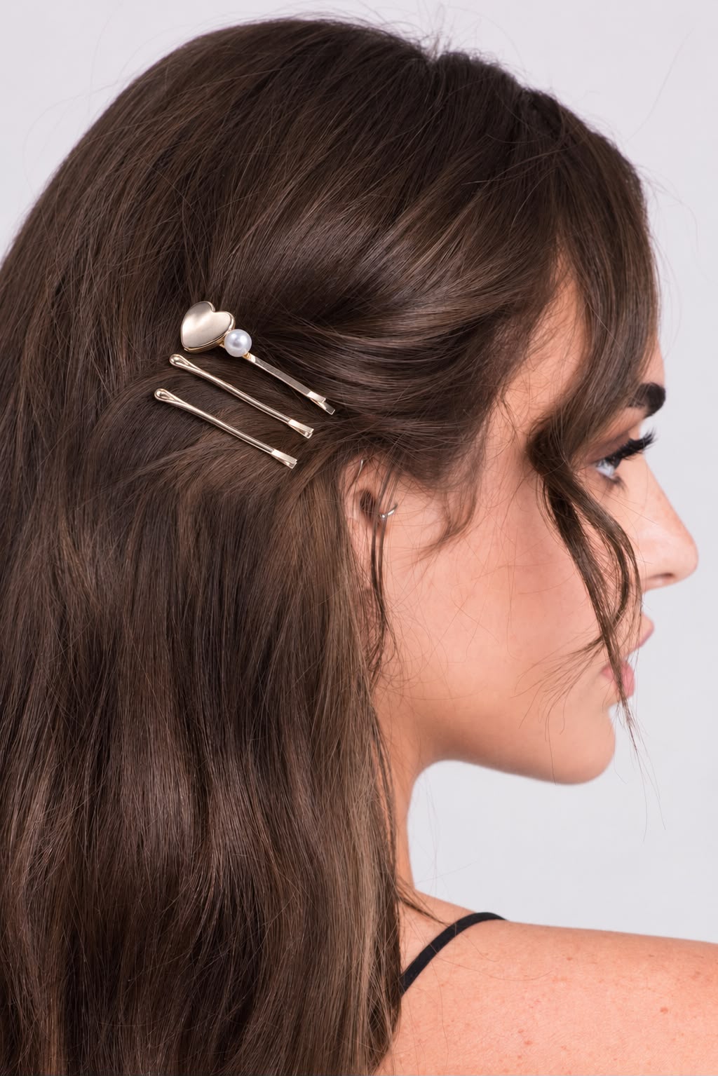 Heart & Pearl Bobby Pin Trio Set
