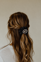 Vintage Cameo Fabric Scrunchie
