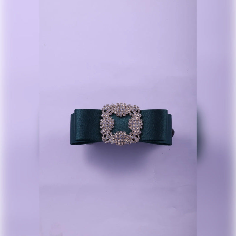 Grosgrain Bow Banana Clip with Rhinestone Buckle | Vybe Global Store - Image 8