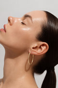 Diamond-Cut Large Hoop Earrings
