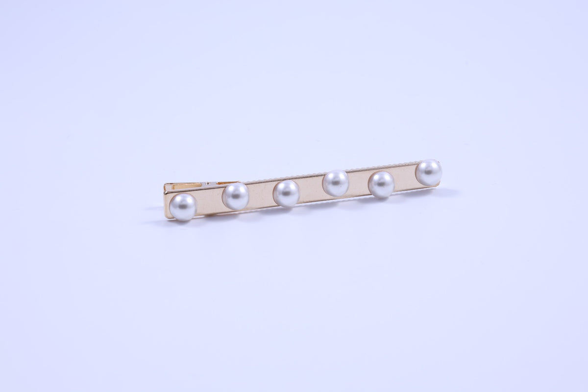 Pearl & Mixed-Metal Minimalist Hair Clip