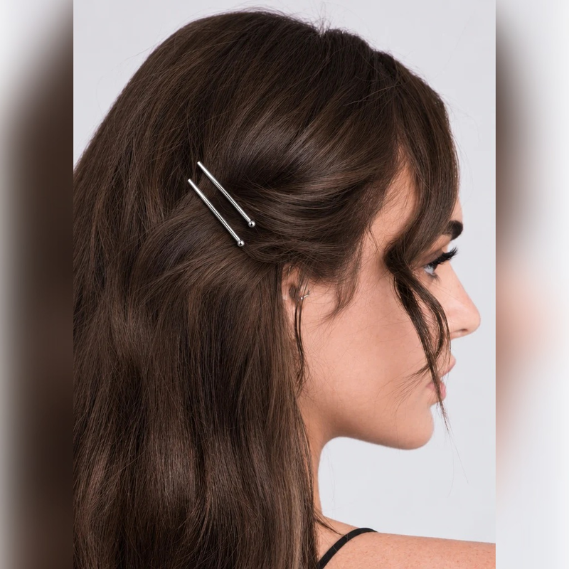 Minimalist Classic Seek Metallic Bobby Pins Set 2 | Vybe Global Store