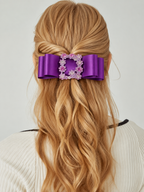Grosgrain Bow Square Buckle Hair Clip