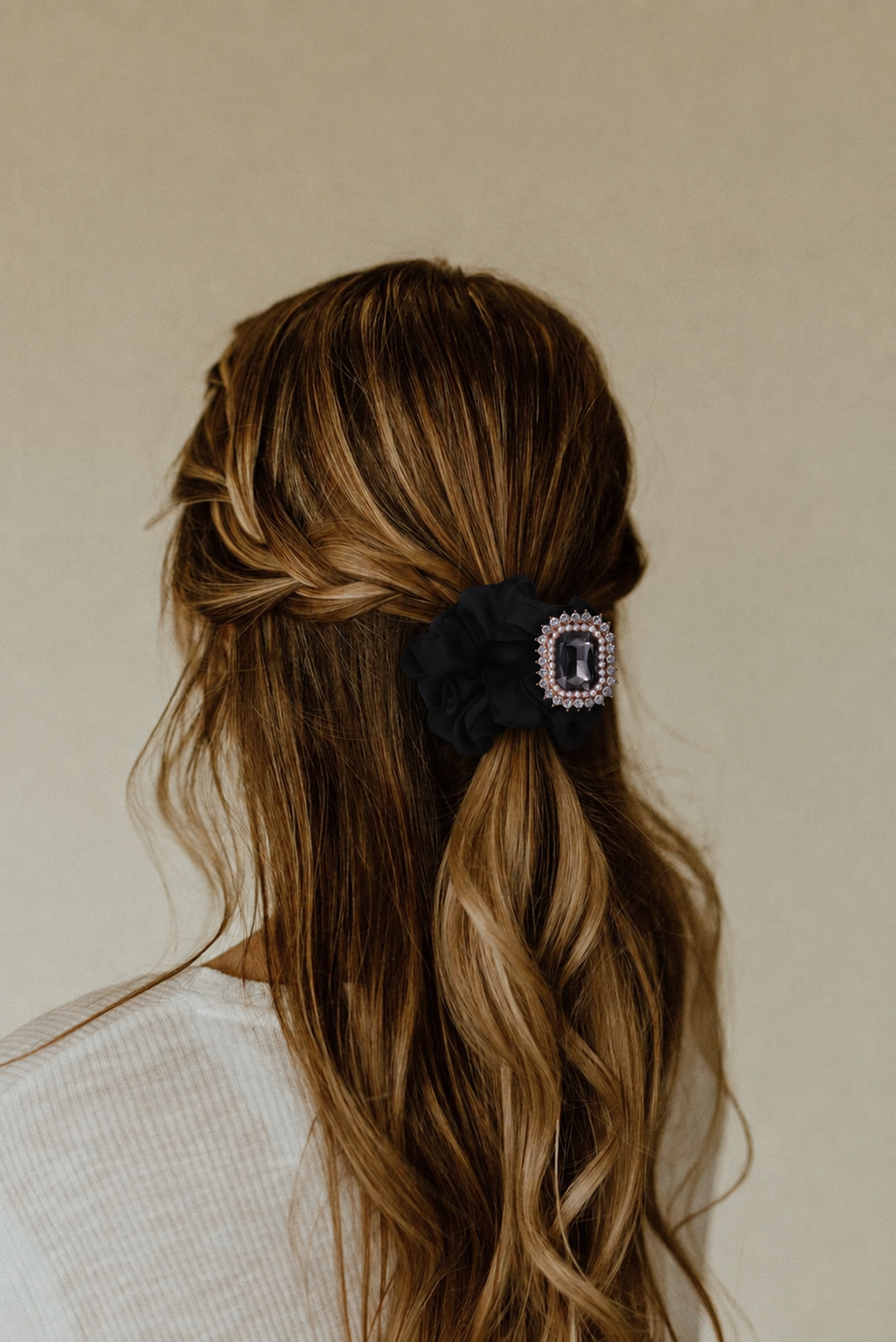 Embellished Fabric Scrunchie