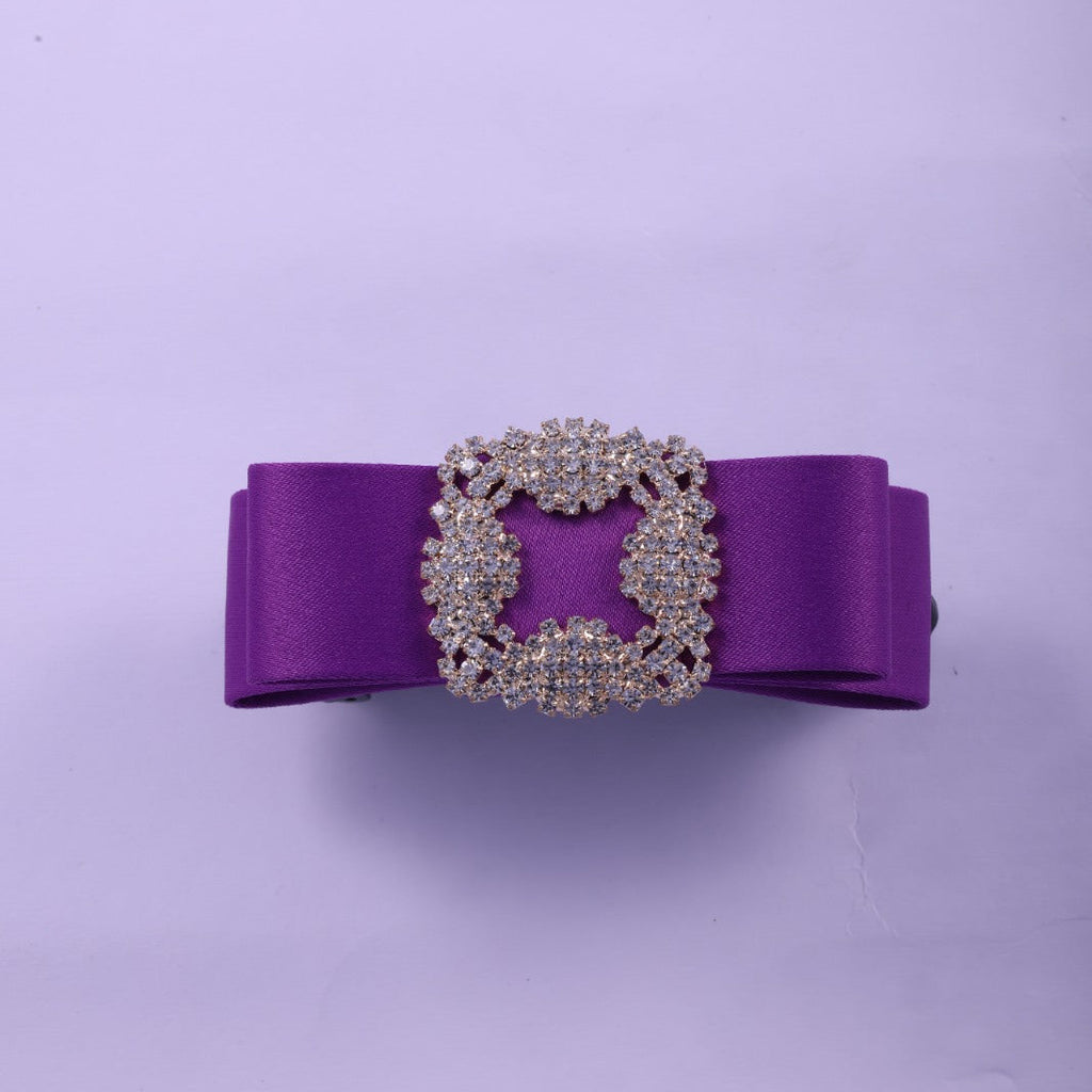 Grosgrain Bow Banana Clip with Rhinestone Buckle | Vybe Global Store - Image 12
