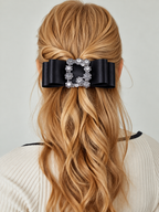 Grosgrain Bow Square Buckle Hair Clip