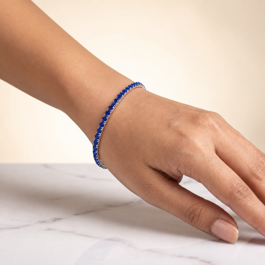 Sapphire Crystal Stretch Bracelet | Vybe Global Store