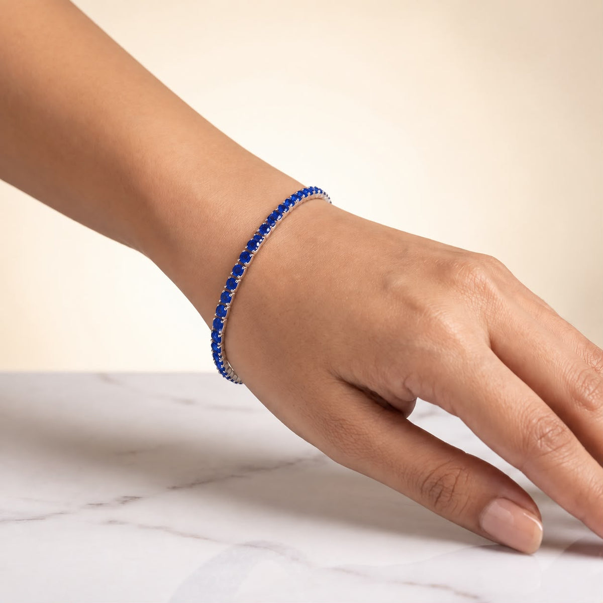 Sapphire Crystal Stretch Bracelet | Vybe Global Store